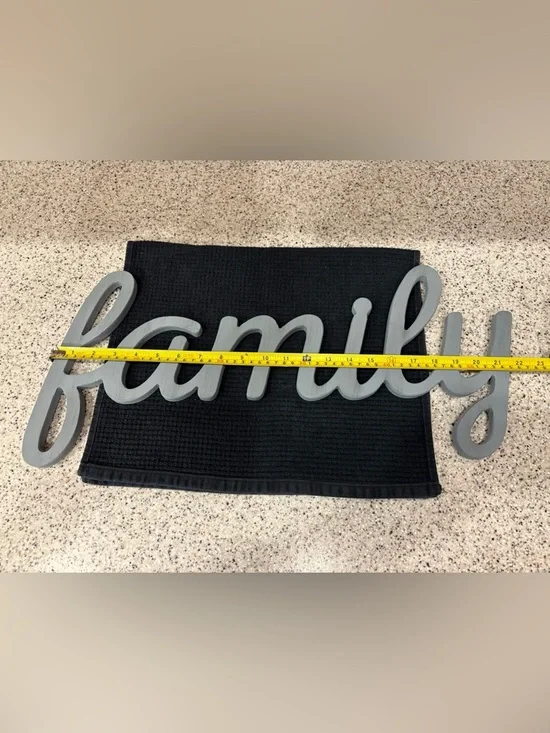 Gray 'Family' Decorative Wall Sign - Home Bath Accent - Picture 2 of 6